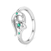 Ring Silver Snake Shape Zircon Ring For Women Girls Jewelry Birthday Anniversary Gifts - Image 1