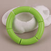 Colorful Acrylic Tube Bead Bangle with Elastic Fit - Image 41