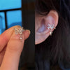 Sliver Color Butterfly Ear Clip for Women Sparkling Zircon Star Pendant Cartilage Clip Earring Ear Cuff Jewelry Gifts - Image 1