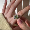 Xinyi Vintage Punk Green Zircons Party Rings for Women Couples Creative Tassel Geometric Handmade Party Jewelry - Image 6
