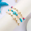Shell and Starfish Charm Bracelet with Adjustable Rope Detail - Image 4