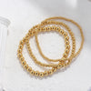 Stainless Steel Beaded Bracelet in Gold-Tone or Silver-Tone - Image 1