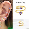 1PC Plated Gold Ear Cuff Earrings For Women C-Shape Crystal Clip On Earrings No Piercing Earrings Jewelry Gifts - Image 35