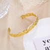 Stainless Steel Cuff Bracelet on Hand Women Geometric Flower Leaves Eye Adjustable Open Gold Color Bangle Jewelry - Image 15