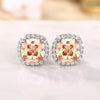 Ne'w Bright White/Yellow/Pink CZ Stud Earrings for Women Contracted Jewelry Wedding Engagement - Image 9
