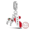 Lastfire Silver Alpaca Rainbow Global Travel Plan Charms Bracelet Bangle Making Gift Jewelry - Image 2
