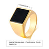 Square Signet Ring for Men Boys, Stainless Steel Finger Band Ring,Gothic Punk Rock Jewelry Gifts - Image 7