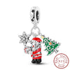 Christmas Series Charms Beads Silver Christmas Tree Snowman Elk Charm Fit Bracelet Pendent Women Jewelry - Image 28
