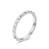 Titanium Steel Pyramid Grid Pinky Ring Matte Finish Geometric Jewelry Adjustable Stackable Commute Accessories Everyday Wear - Image 1