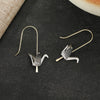 Unique Creative Paper Crane Model Silvery Dangle Earrings for Women Chic Design Banquet Festival Jewelry Accessories - Image 6
