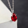 Silver Necklace Angel Tears Crystal Blue Topaz Pendant Necklace for Woman Charm Jewelry Gift - Image 10