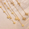 Delicate Shiny Zircon Star Pendant Choker Adjustable Length Chain Stainless Steel Necklaces Women Wedding Banquet Jewelry - Image 5