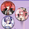 58mm Game Yuanshen Impact Tartaglia Keqing Diluc Yae Miko Cyno Cosplay Costume Badge Pin Spte Tinplate Brooch Prop Xmas Gift - Image 1