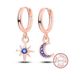 Earrings Silver Stud Drop Hoop Earrings Rose Gold for Women Girls Party Wedding Birthday Jewelry Gift - Image 35