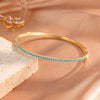 Blue Turquoise Micro-intact Zircon Bracelet Bangle for Women Shiny CZ Tennis Bracelet Delicate Jewelry Gift - Image 5