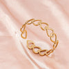 Hollow Love Heart Leaf Open Adjustable Bangle Bracelets For Women Men Accessories Snake Wrist Jewelry Stainless Steel Bracelet - Image 11