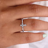 Silver Cross Finger Ring for Women White Cubic Zirconia Female Accessories Daily Wear Jewelry - Image 3