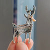 Enamel Lovely Sika Deer Brooches For Women Unisex Clothing Suit Accessories Alloy Deer Animal Brooch Pins Jewelry Gifts - Image 4