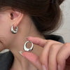 Stainless Steel Three-Layer Knot Earrings for Women Vintage Glossy Geometric Twisted Earrings Party Jewelry Gifts - Image 12
