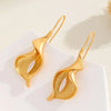 Blooming Flower Hook Earrings Simple Accessories Gold Silver Color Plant Dangle Earrings for Women Jewelry - Image 7