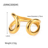 Stainless Steel Minimalist Irregular Curve Geometric Curved Ring Unisex Jewelry Gift - Image 8