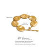 Stainless Steel Hammer Metal Round Statement Bracelet Bangle Gold Color Pvd Plated Attractive Jewelry Gift - Image 5