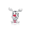 Silver Charms Santa Claus Reindeer Christmas Tree Snowman Elk Bead Fit Bracelet Necklace Jewelry - Image 7