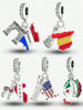 Lastfire Silver Alpaca Rainbow Global Travel Plan Charms Bracelet Bangle Making Gift Jewelry - Image 1