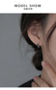 Silver Black Heart hoop Earrings Temperament Simple Inlaid for Women Wedding Jewelry Accessories - Image 12