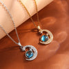 2Pcs/Set Planet Universe Moon Series CZ Pendant Necklace Sliver Gold Color Titanium Steel Chain Choker Jewelry Gift - Image 5