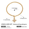 Retro Stainless Steel Cross Pendant Necklace Zircon Pearl Pendant Necklace Religious Necklace Cross Jewelry Gift For Her - Image 11