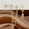 3PCS Stainless Steel 12 Constellation Birthstone Earrings Set for Woman Cartilage Piercing Earrings Jewelry - Image 21