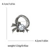 Rhinestone Flower Brooch Pin with Pearl and Leaf Designs - Image 36