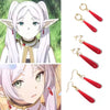 Anime Frieren: Beyond Journey's End Red Earrings Frieren At The Funeral Frieren stud Earrings Pendant Frieren Elf Cosplay Gift - Image 1
