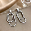 Stainless Steel Gold Silver Color Drop Earrings for Women Glossy Doublelayer U Shaped Pendant Earrings Jewelry Gifts - Image 6