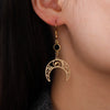 Goth Stainless Steel Earring Triple Rune Moon Phase Pentagram Earrings Woman Men Vintage Jewelry Ear Piercing Witch Knot - Image 4