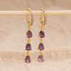 French Design Water Drop Ear Piercing Earrings Stainless Steel Crystal Women's Earring Daily Wear Jewelry - Image 7