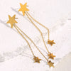 316L Stainless Steel Irregular Double O Letter Earrings Gold Plated Jewelry Women's Charm Earrings - Image 4
