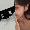 Silver Color Bowknot Stud Earrings for Women Elegant Ribbon Hanging Earring Party Jewelry Accessories - Image 1