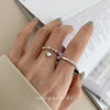 Pleated Open Heart Ring with Sculptural Band - Image 1