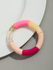 Chunky Acrylic Tube Bead Bangle with Multicolor Options - Image 8