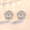 Silver Snowflake Pink Quartz Earrings for Women Silver Jewelry Cute Stud Earring Engagement Party Jewellery - Image 7