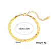 Stainless Steel Melsh Rope Paper Clip Link Figaro Waterwave Chain Gold Plated Bracelets Set Jewelry - Image 11