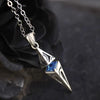 Sword Pendant Necklace with Clear Stone Accents - Image 3