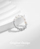 MODIAN Real 925 Sterling Silver Baroque Natural Pearl Ring Trendy Geometric Adjustable Rings For Women Girls Party Fine Jewelry