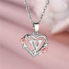 Cute Female A-Z Letter Flower Pendant Necklace Silver Color Wedding Jewelry Gift For Women - Image 24
