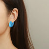 9Pairs Colorful Hook Earrings Set Bohemian Texture C Shape Earrings Beach Vacation Ideal Choice For Gifts Women’s Jewelry - Image 4