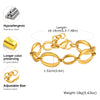 Distinctive Elliptical Bracelet for Women,Hand-made Chain Stainless Steel Bracelets, Jewelry Gift - Image 6
