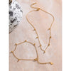 Stainless Steel Simple Summer Anklet Necklace Jewelry Set Water Drop Pendant Chic Chain Necklace Gift - Image 2