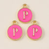 10pcs Rose Red Color Cute Double Sided Mini Alphabet 26 Letters Charm Pendants for Name Jewelry Necklace Bracelet Earring - Image 18